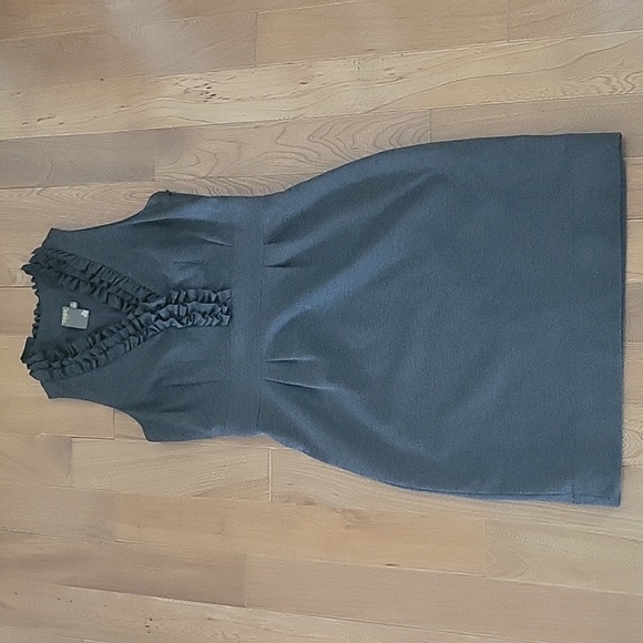 Taylor Gray Sheath Dress with Ruffle Front V Neckline 8 - Picture 1 of 7